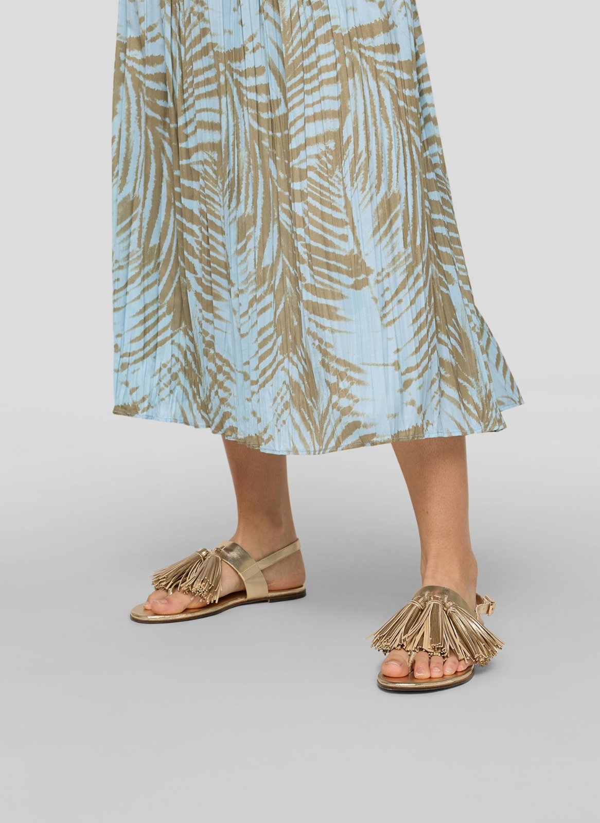 SAIA PLISSADA COM TEMA DE PALMEIRA - RABE