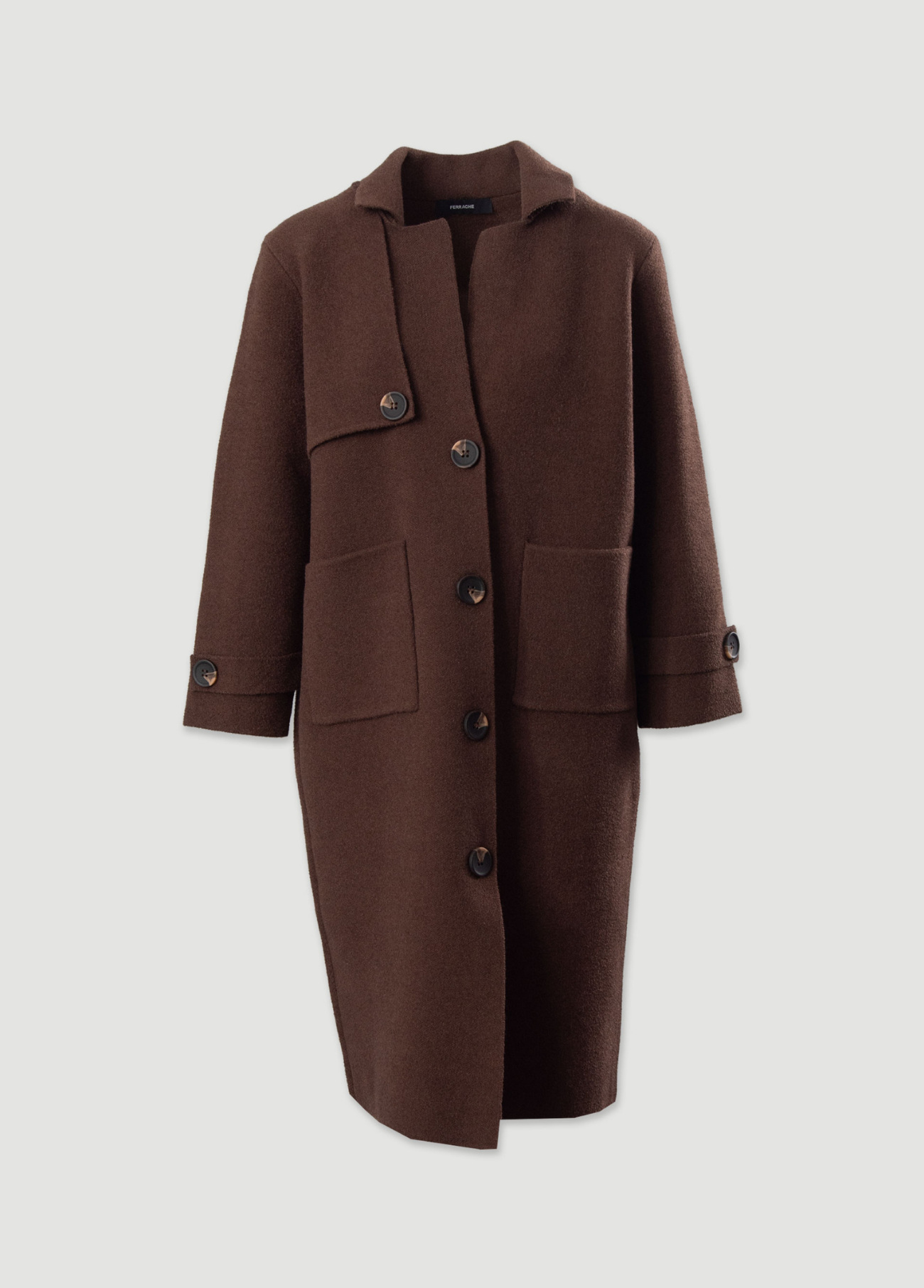 CASACO DE MALHA COMPRIDO CONTEMPORÂNEO - FERRACHE