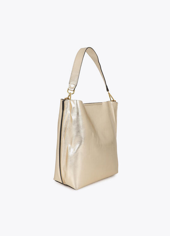SHOPPER DOURADA COM LC LEOPARDO - LOLA CASADEMUNT