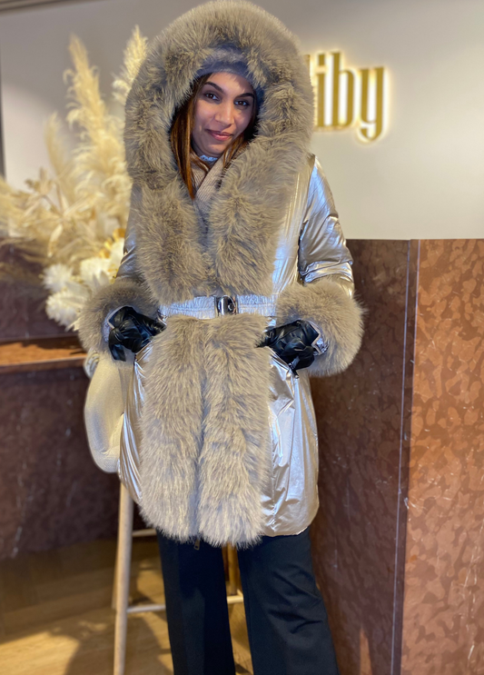 CASACO DUPLA FACE CHAMPANHE/BEGE - ALIBY