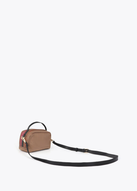 MALA DE TIRACOLO EM NYLON COM 2 ZIPPERS, CONTRASTES E APLICAÇÕES LC - LOLA CASADEMUNT