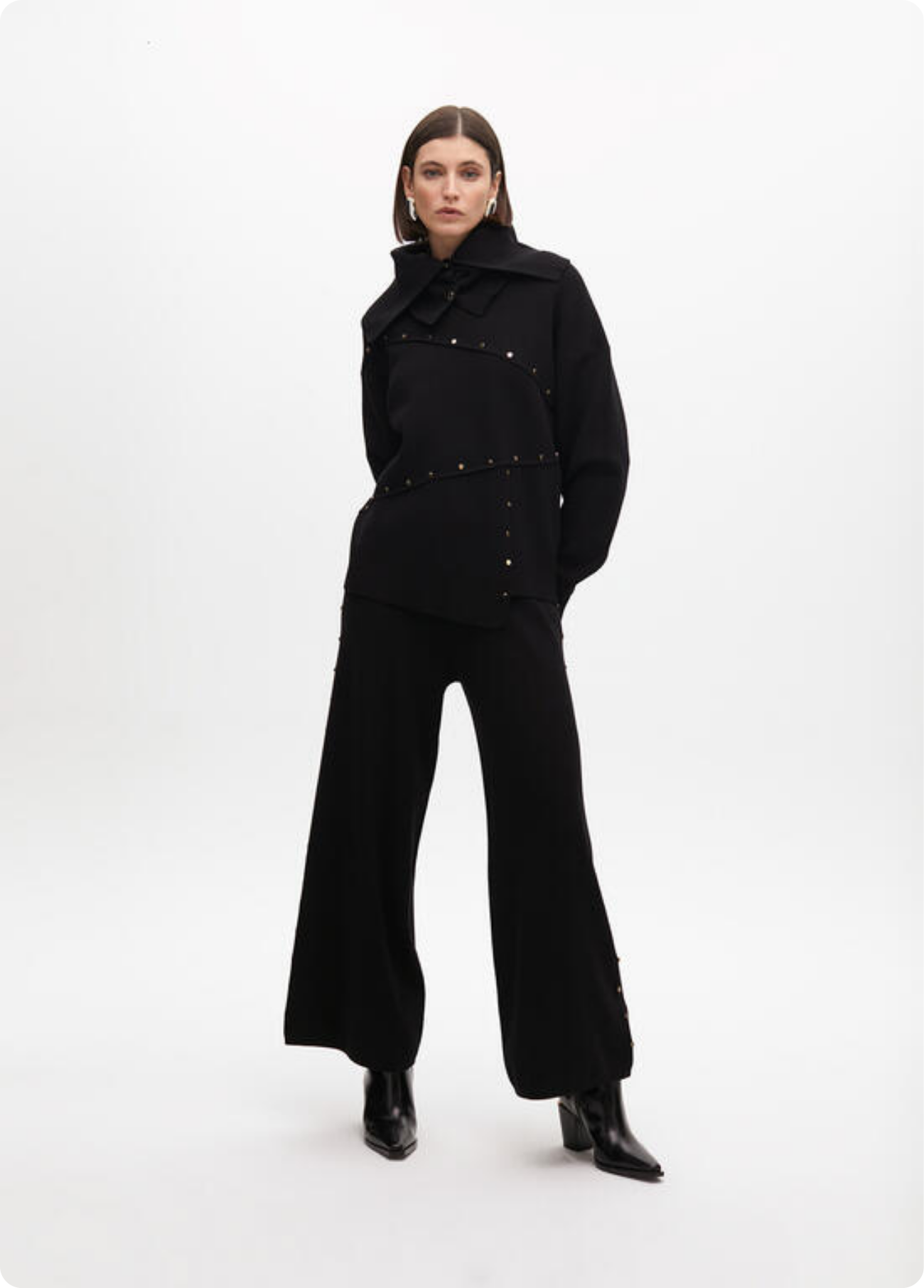 CAMISOLA COM TACHAS E GOLA REMOVÍVEL - LOLA CASADEMUNT