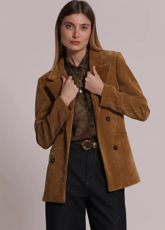 BLAZER DE VELUDO CANELADO - MIMI MUA