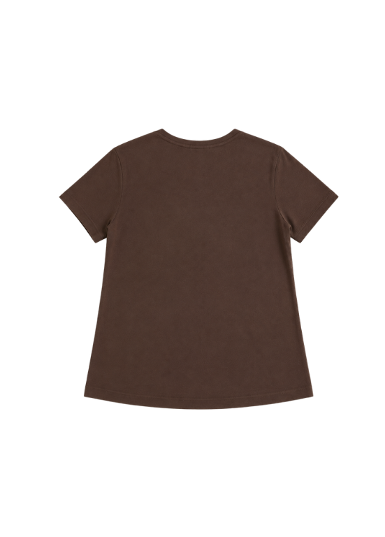 T-SHIRT CASTANHA COM MONOGRAMA - FOURSOUL