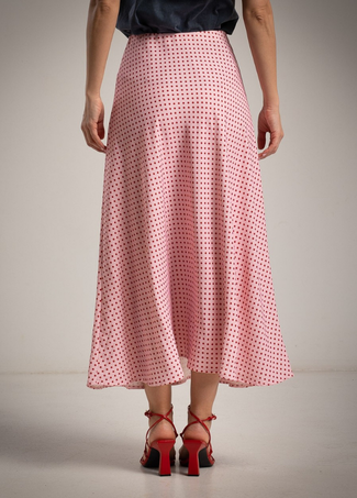 SAIA ROSA DE BOLINHAS VERMELHAS - ALIBY