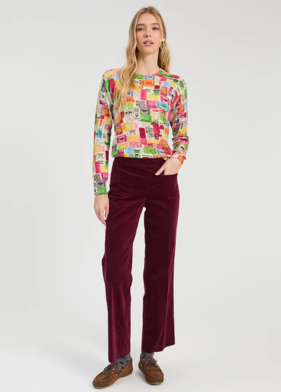 SUÉTER TRICOTADO COM ESTAMPADO MULTICOLOR - VILAGALLO