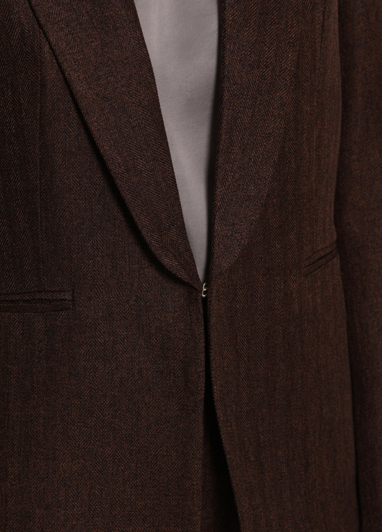 BLAZER TIPO TWEED EM ESPINHADO CASTANHO - MIMI MUA