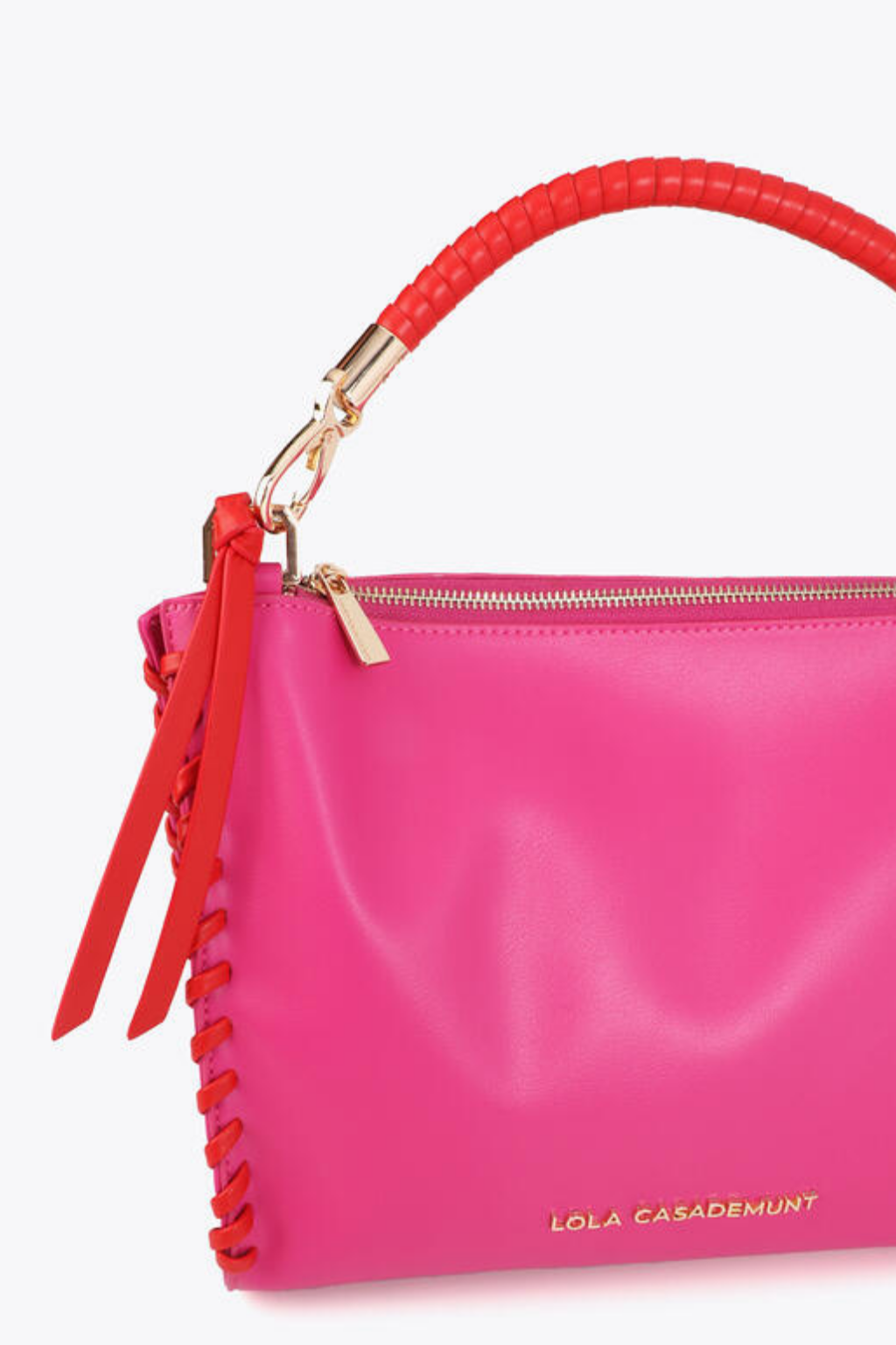 MALA MÉDIA COM LATERAIS CONTRASTANTES EM ENTRANÇADO - LOLA CASADEMUNT