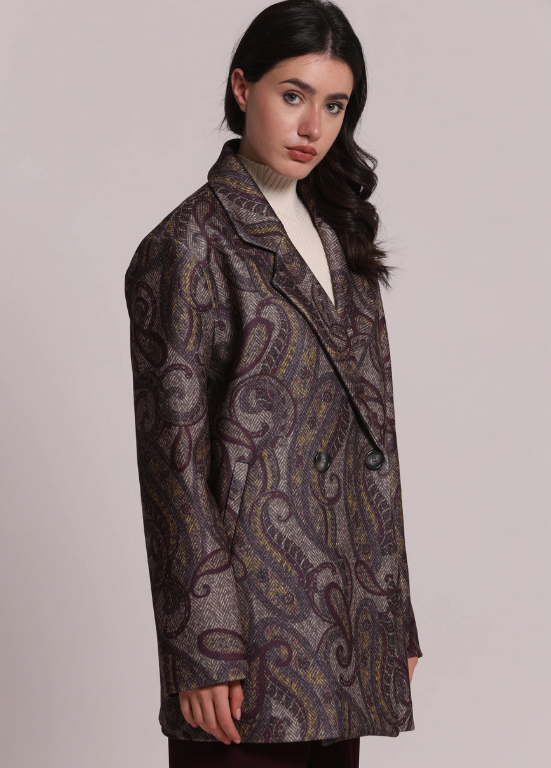 SOBRETUDO ASSERTOADO COM ESTAMPADO PAISLEY - MIMI MUA