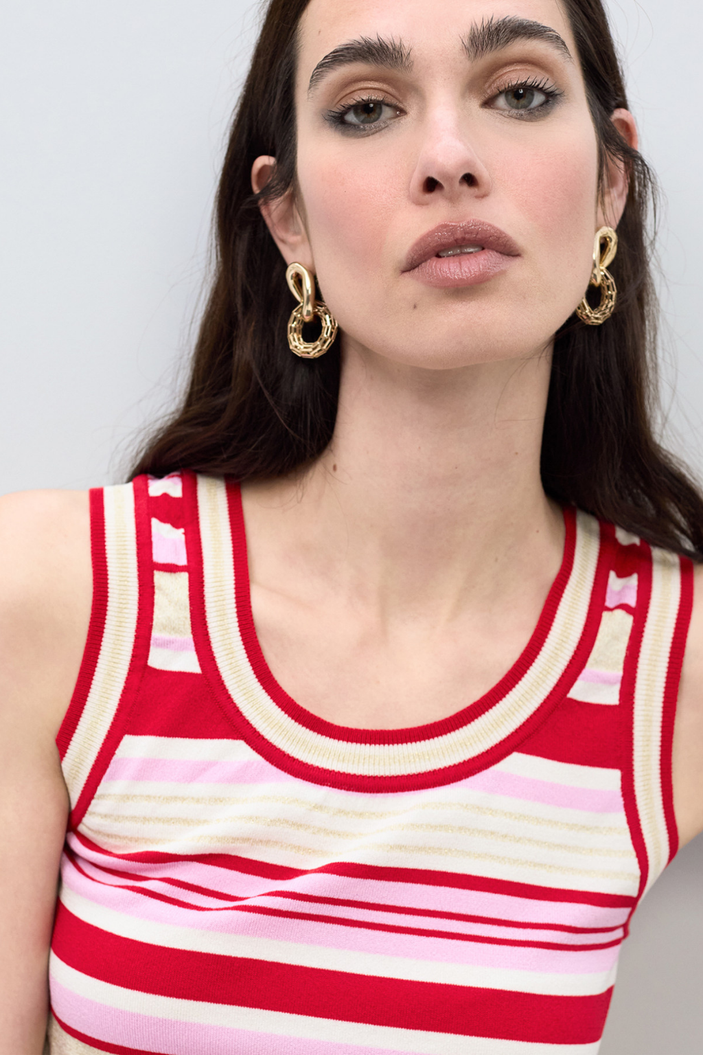 TOP DE RISCAS TRICOLOR- LOLA CASADEMUNT