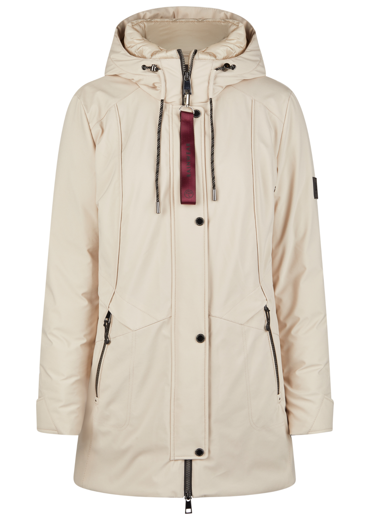 PARKA IMPERMEÁVEL BEGE COM CAPUZ - BARBARA LEBEK