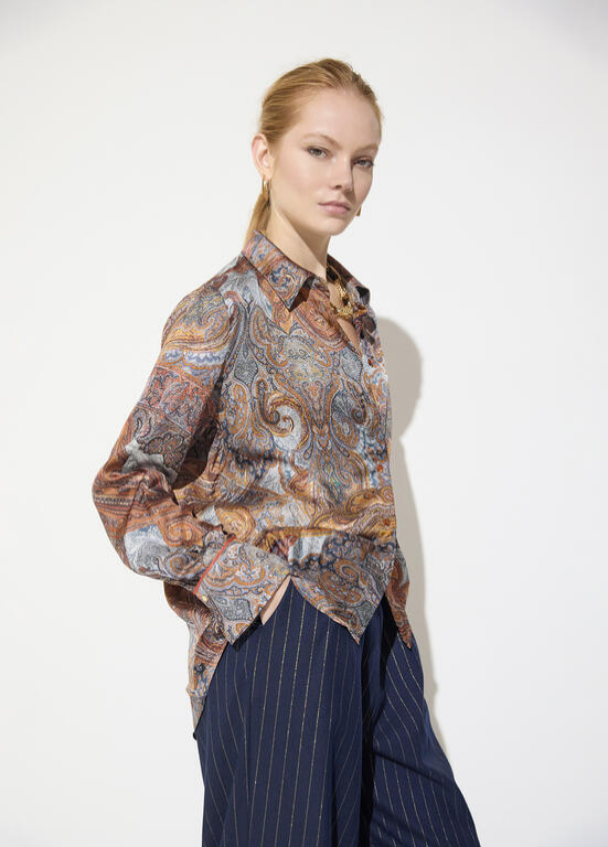 CAMISA COM ESTAMPADO PAISLEY MULTICOLOR MAITE - LOLA CASADEMUNT