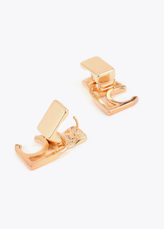 BRINCOS MINIMALISTAS DOURADOS COM LC - LOLA CASADEMUNT