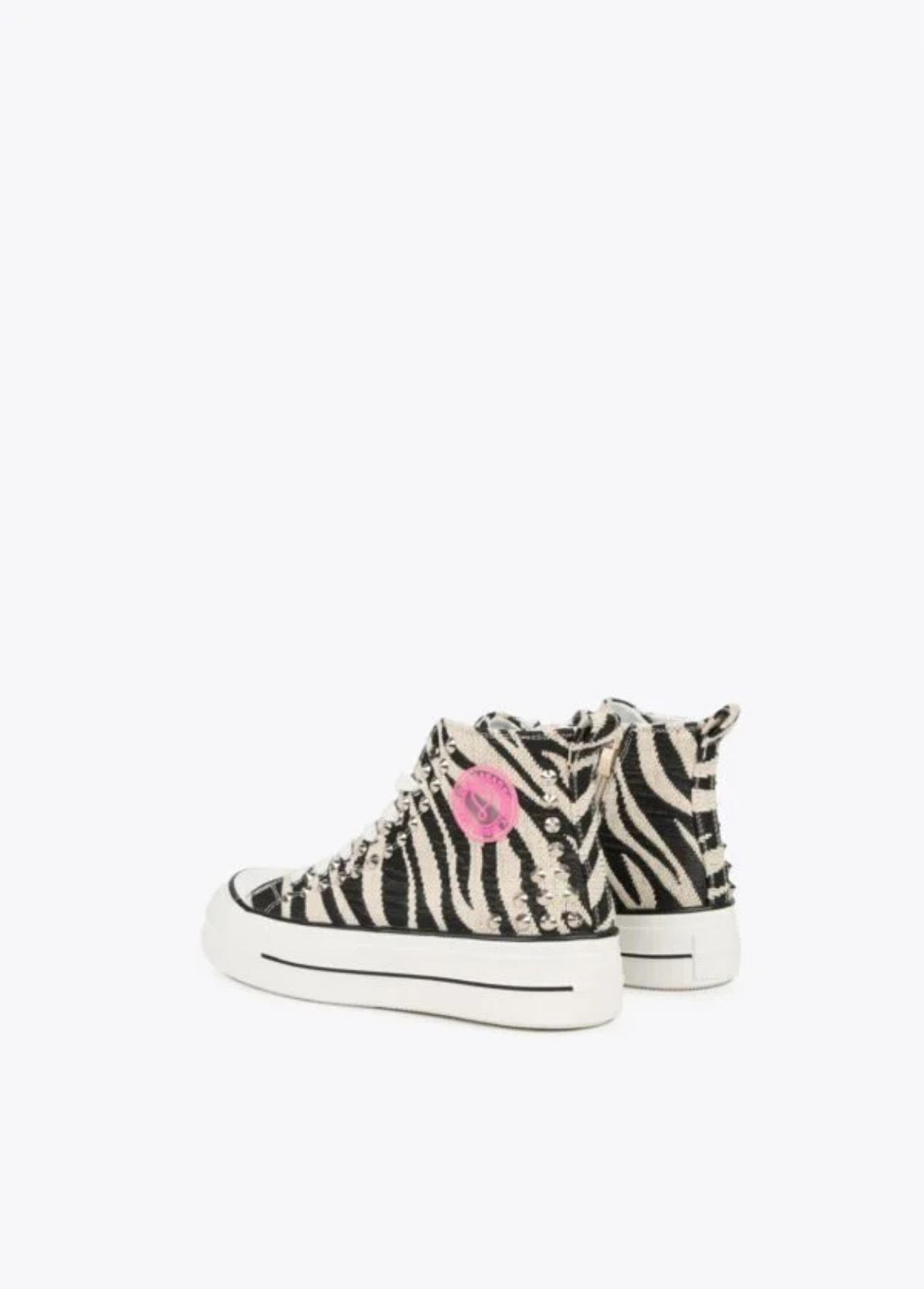 TÉNIS BOTIM TIPO CONVERSE COM ESTAMPADO ZEBRA E ROSA - LOLA CASADEMUNT