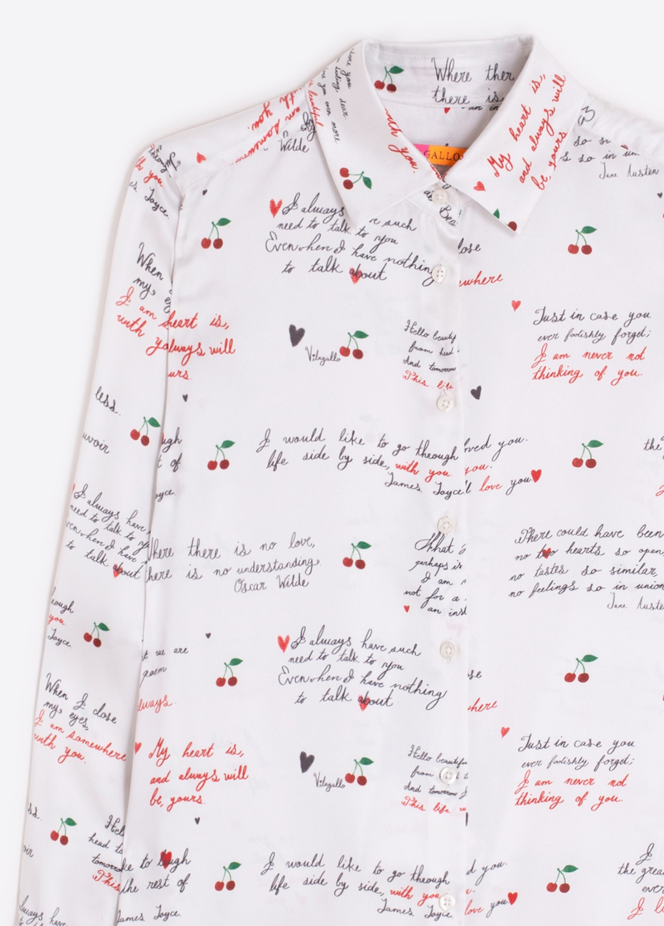 CAMISA COM ESTAMPA DE CEREJA E LETRAS - VILAGALLO