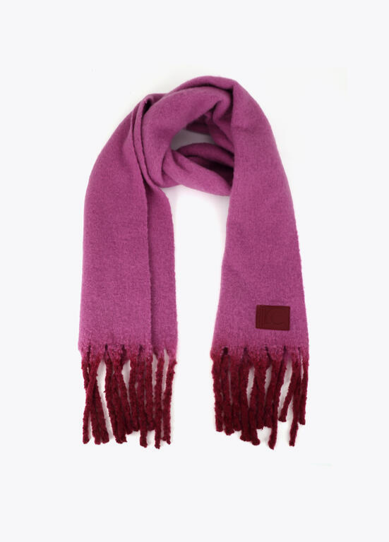 CACHECOL BÁSICO COM DETALHE DE FRANJA DEGRADÊ EM ROSA - LOLA CASADEMUNT