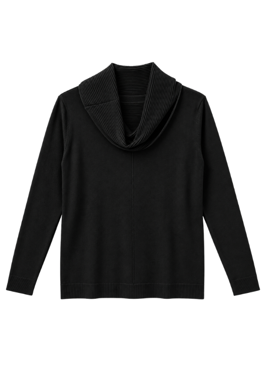 CAMISOLA DE MALHA COM GOLA DRAPEADA - BARBARA LEBEK