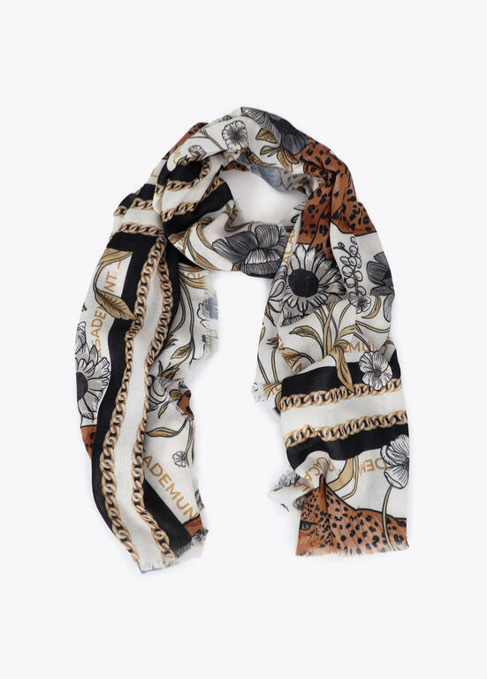 ECHARPE COM ESTAMPADO LEOPARDO BY MAITE 100x200CM - LOLA CASADEMUNT