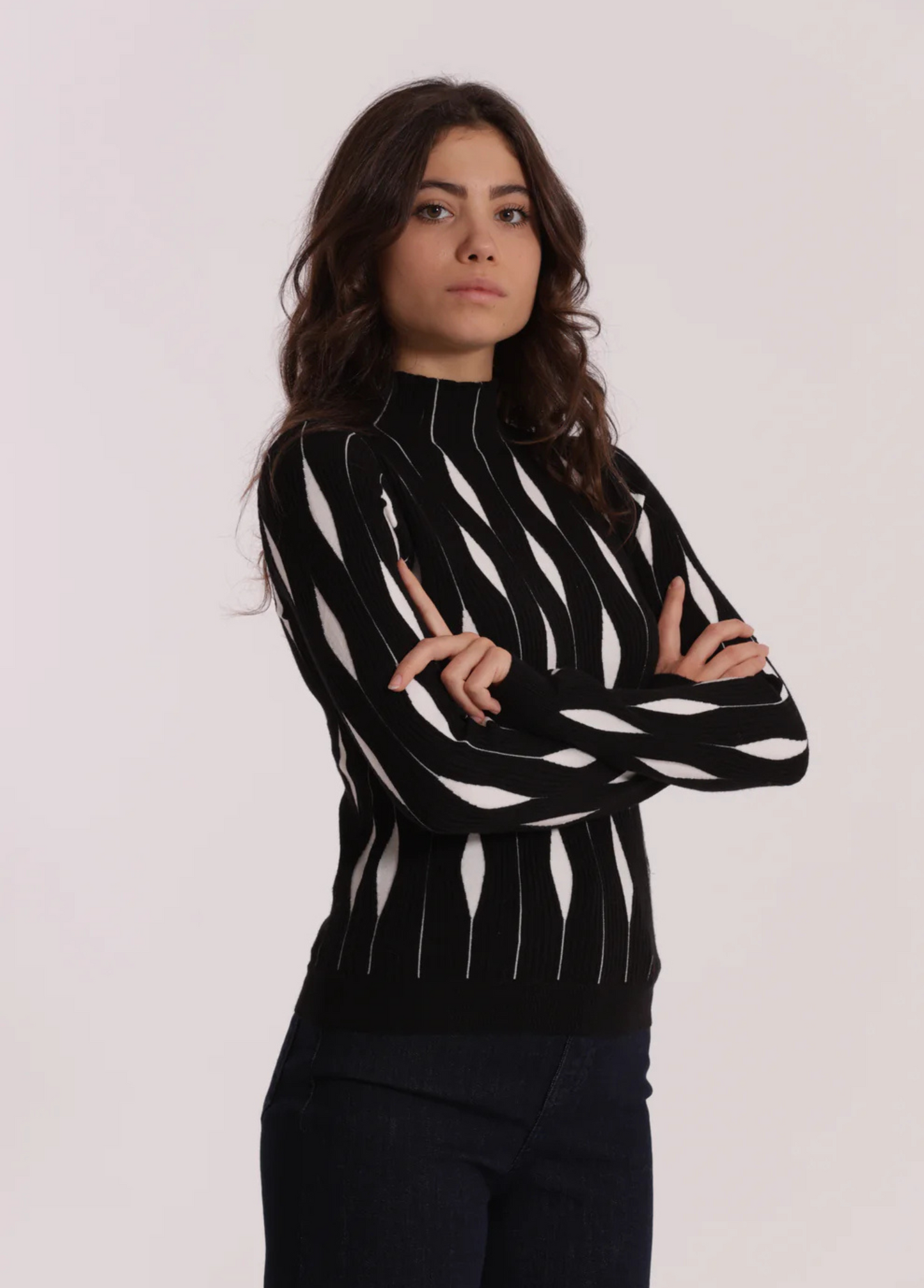 CAMISOLA CANELADA COM PADRÃO - MIMI MUA