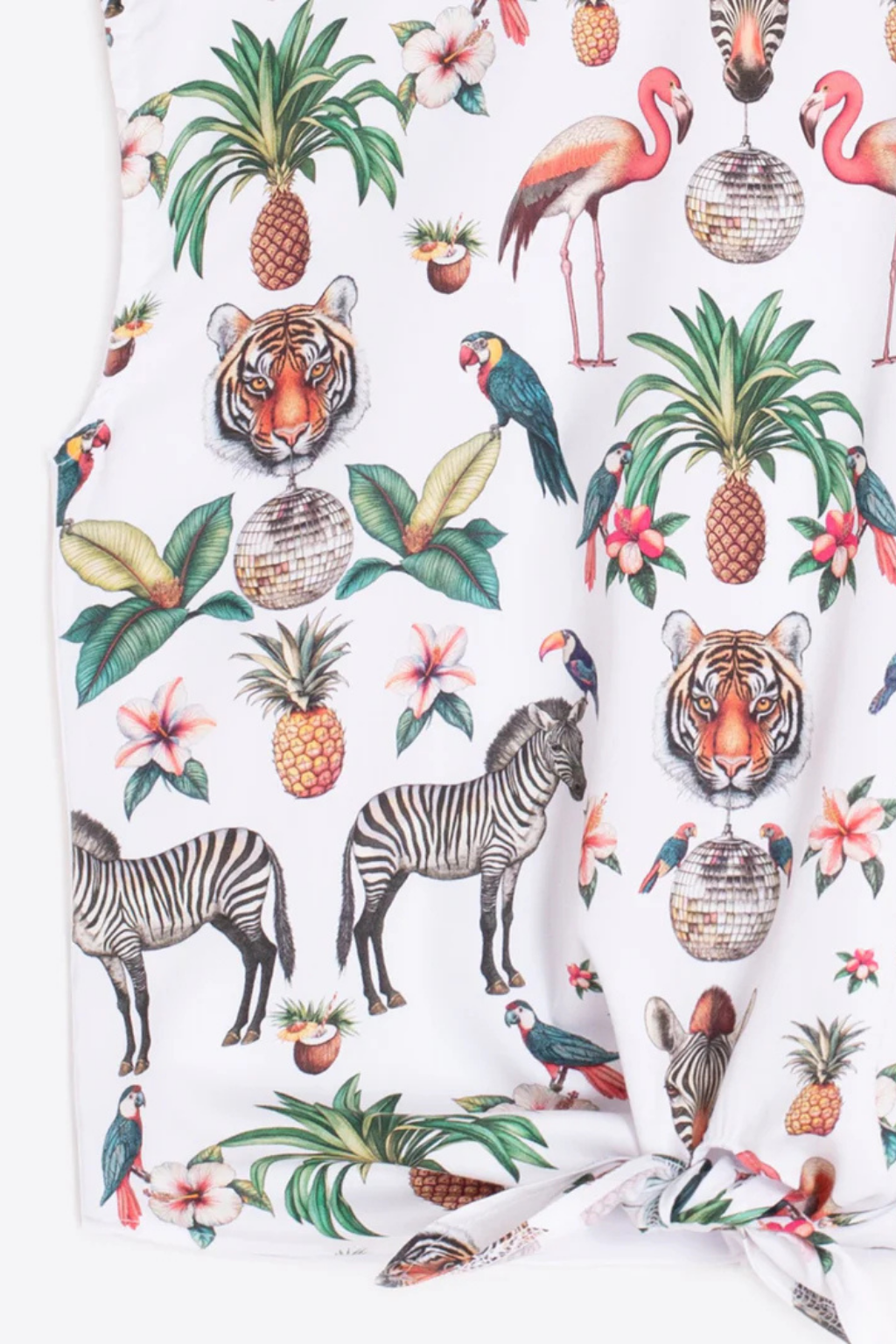 T-SHIRT SEM MANGAS COM ESTAMPADO SELVA  - VILAGALLO