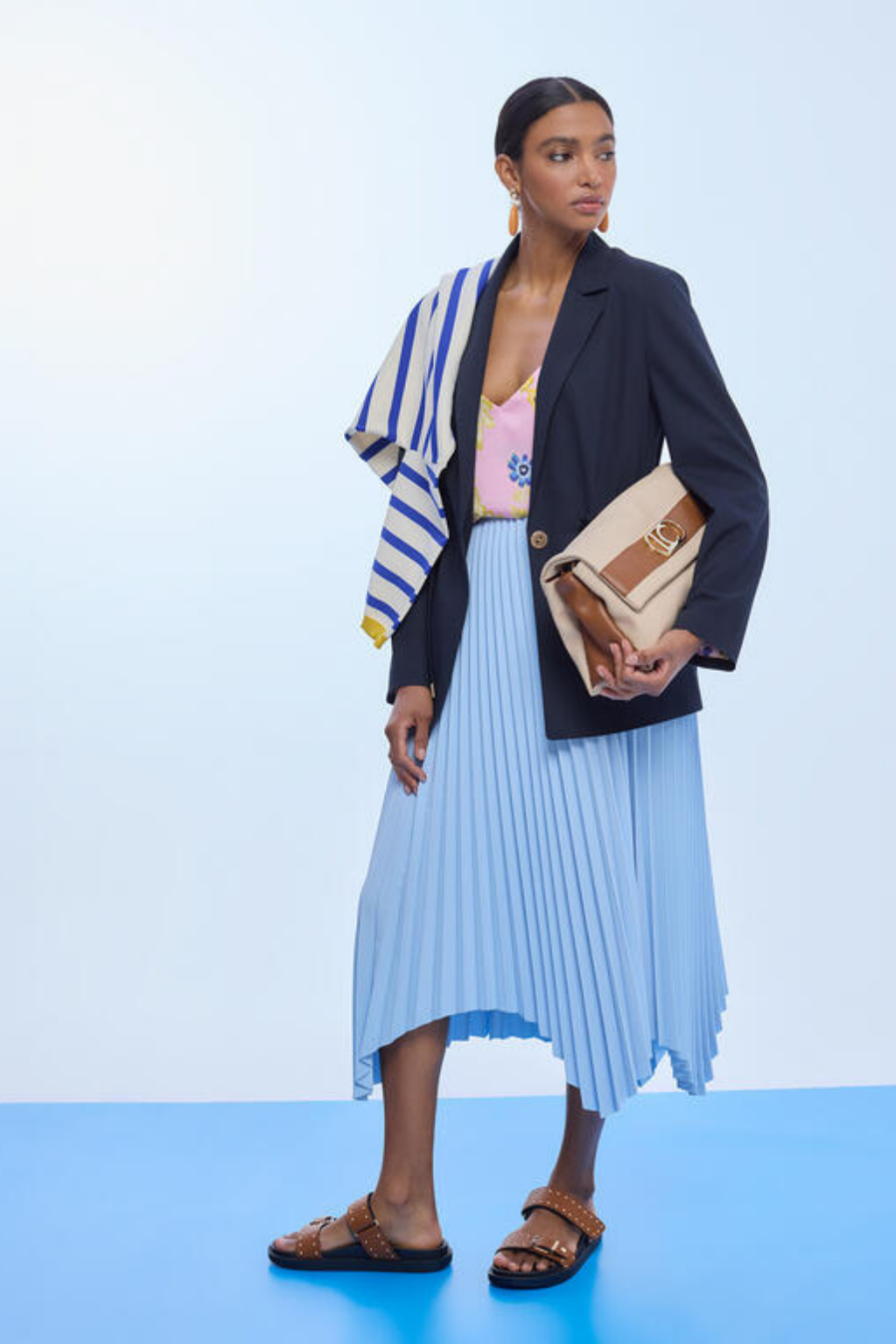 MALA TECIDO COM CAMEL EM COURO SINTÉTICO - LOLA CASADEMUNT