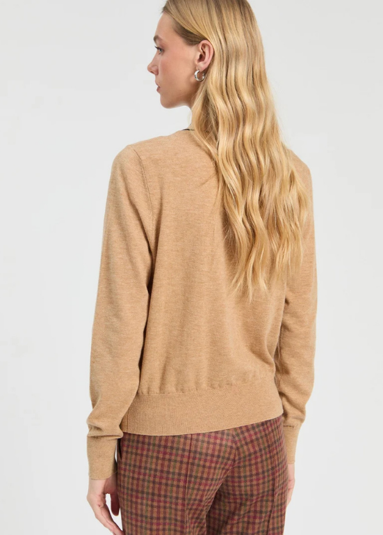 SUÉTER DE MALHA CAMEL COM LAÇO - VILAGALLO