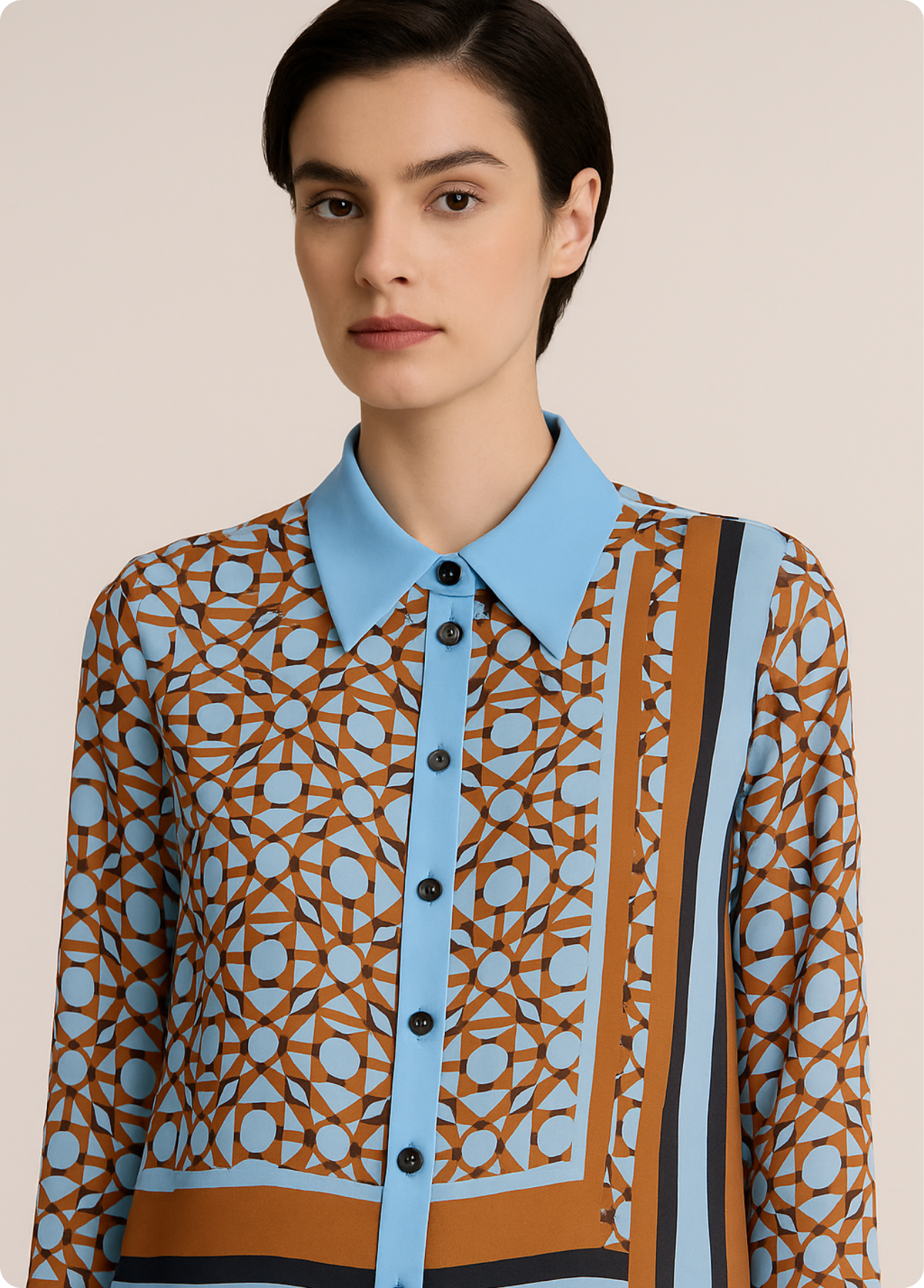 CAMISA ESTAMPADO GEOMÉTRICO - SCUSI