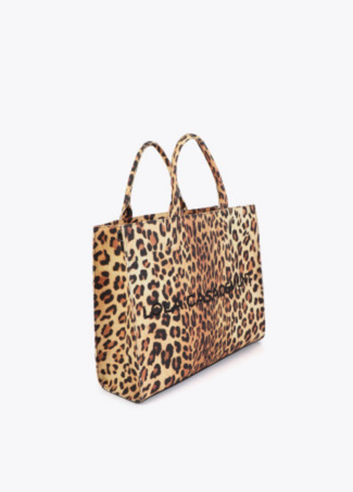 MALA SHOPPER LEOPARDO COM TECIDO DURÁVEL - LOLA CASADEMUNT