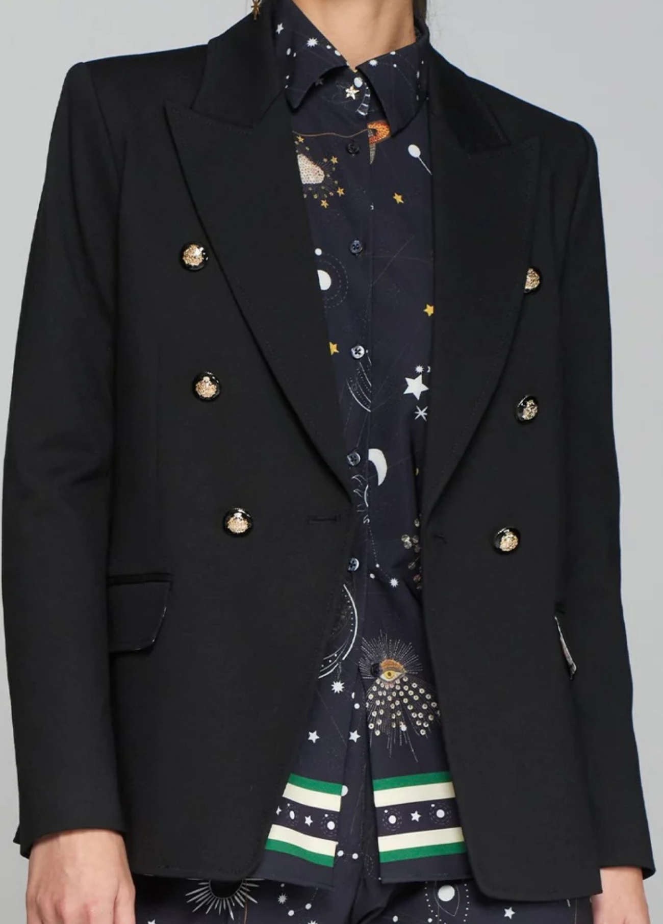 BLAZER PRETO MALHA ELÁSTICA - VILAGALLO