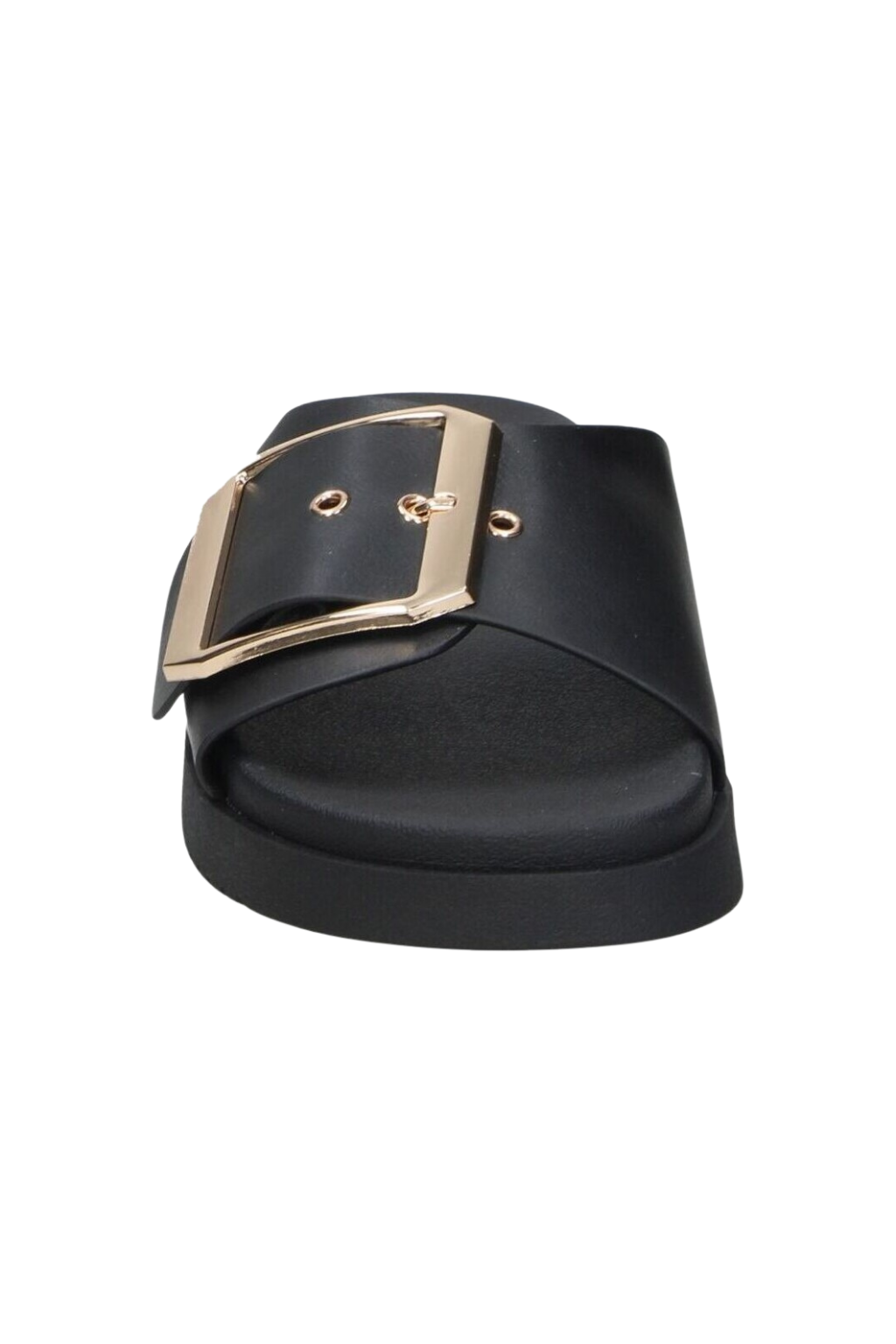CHINELAS PRETAS COM FIVELA DOURADA OVERSIZED - XTI shoes