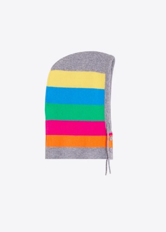 CAPUZ TIPO BALACLAVA COM RISCAS MULTICOLOR - VILAGALLO