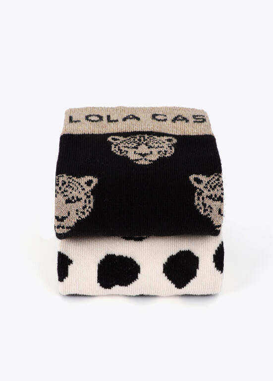 CONJUNTO PRESENTE DE MEIAS ESTAMPADAS LUREX
