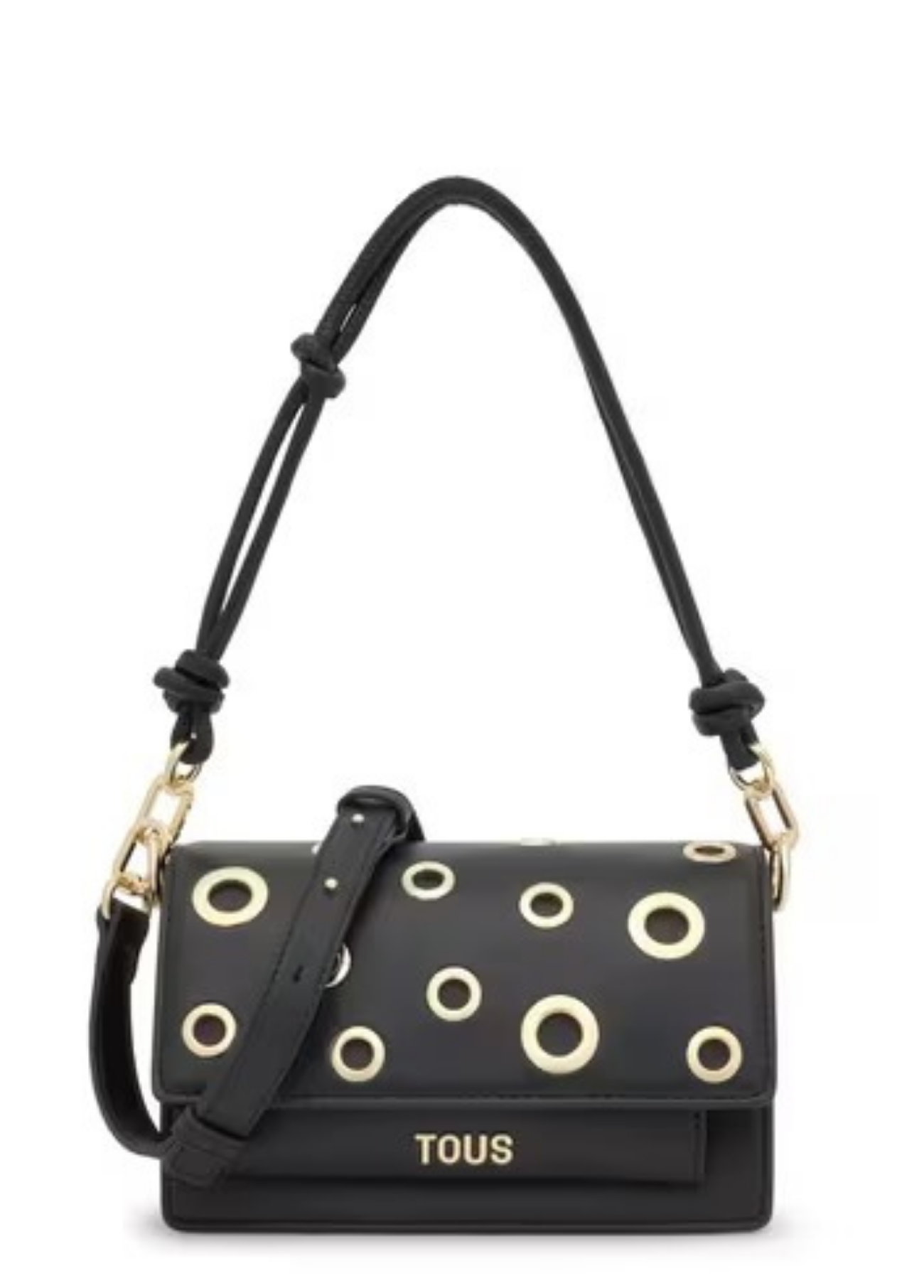 MALA DE TIRACOLO PEQUENA PRETA AUDREE EYELETS - TOUS