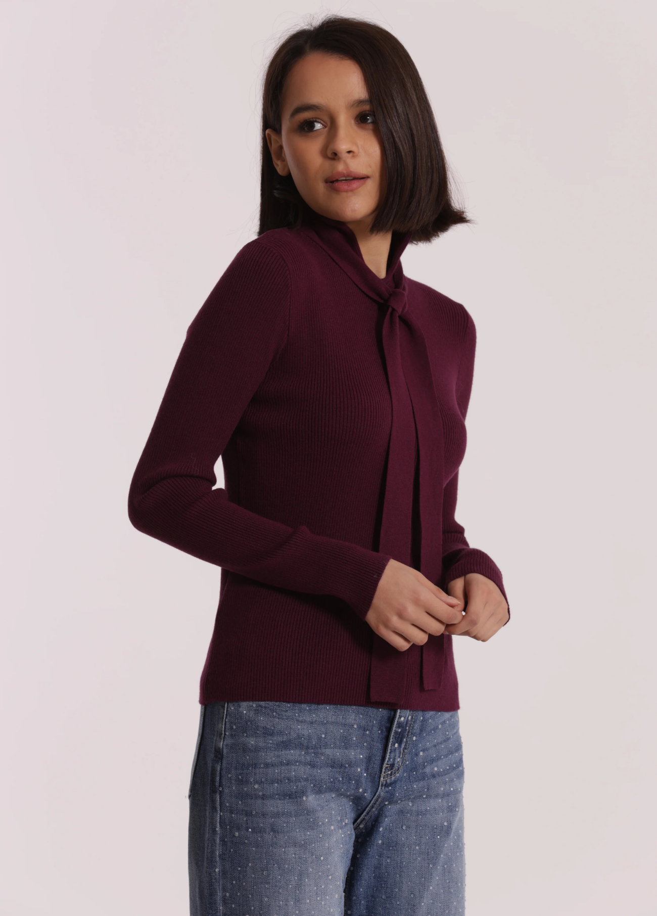 CAMISOLA DE MALHA COM DETALHE DE LAÇO - MIMI MUA