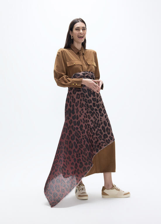 ECHARPE ANIMAL PRINT COM DEGRADÊ DE TONS - LOLA CASADEMUNT