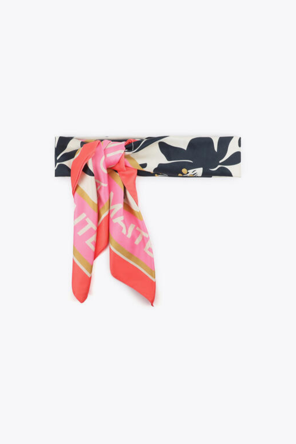 LENÇO ELEGANTE DE CETIM COM DESIGN FLORAL E PÁSSAROS - LOLA CASADEMUNT