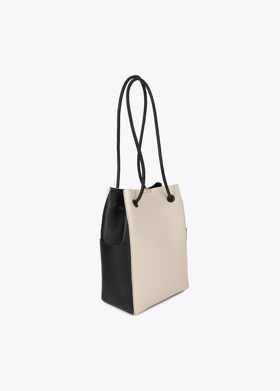 SHOPPER BÁU EM ECOPELE E CONTRASTES BICOLOR LC - LOLA CASADEMUNT