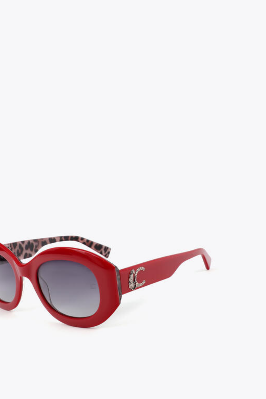 ÓCULOS DE SOL REDONDOS COM LOGOTIPO DE LEOPARDO - LOLA CASADEMUNT