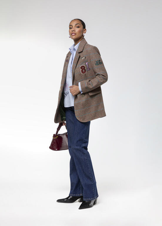 BLAZER XADREZ COM PATCHES - LOLA CASADEMUNT
