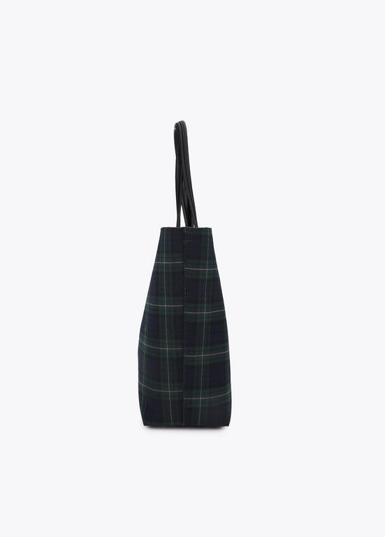 MALA SHOPPER EM XADREZ VERDE E MARINHO LC - LOLA CASADEMUNT