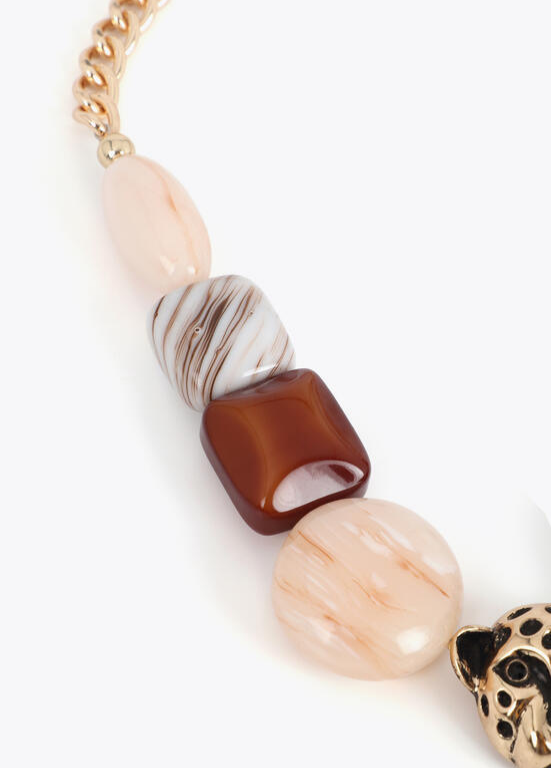 COLAR TIPO GARGANTILHA MULTICOLOR E LEOPARDO - LOLA CASADEMUNT