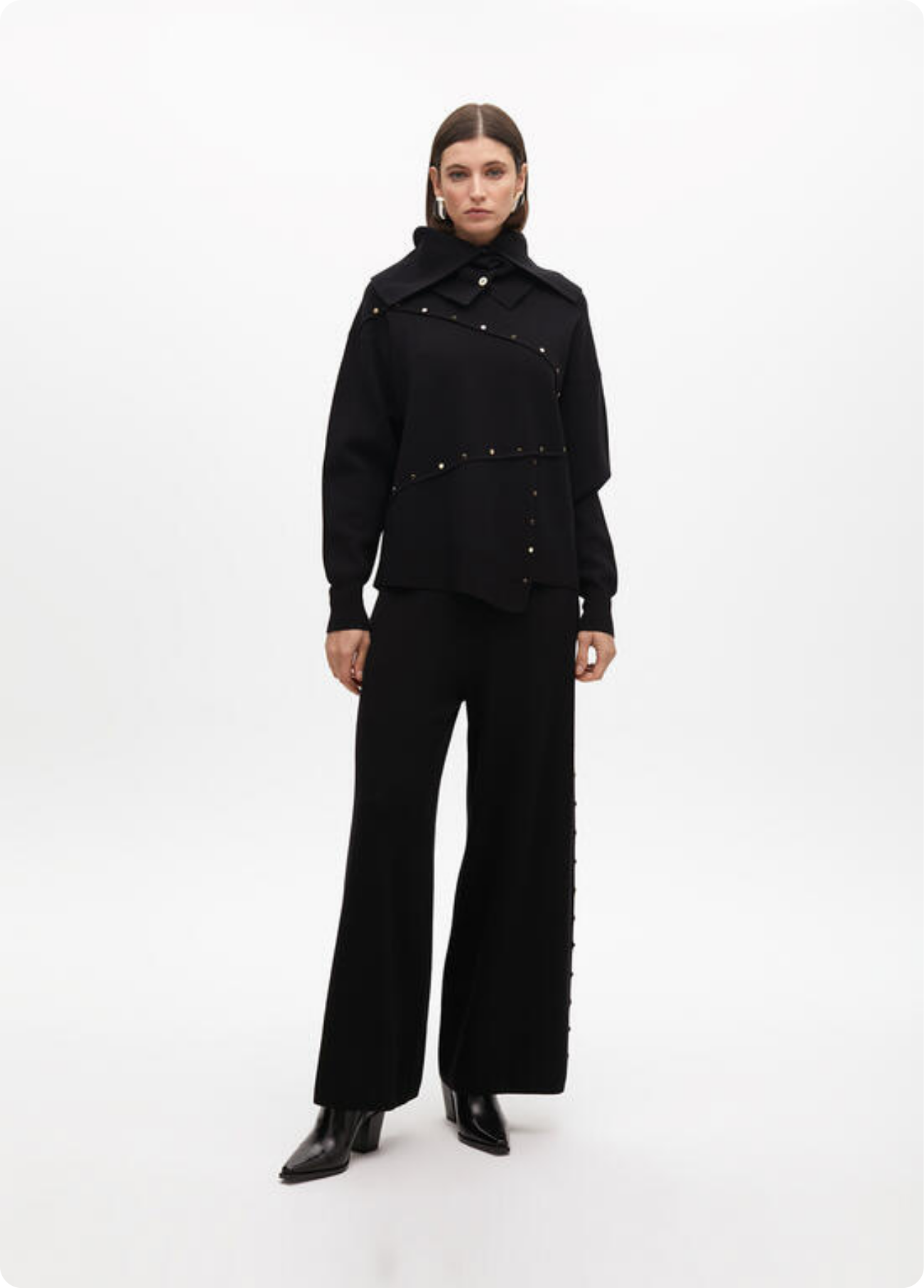 CAMISOLA COM TACHAS E GOLA REMOVÍVEL - LOLA CASADEMUNT