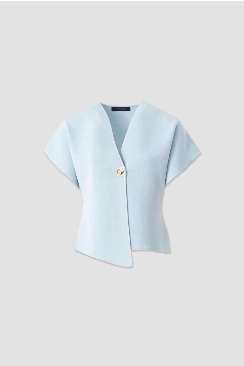 CASACO DE MALHA ASSIMÉTRICO DE MANGA CURTA - FERRACHE