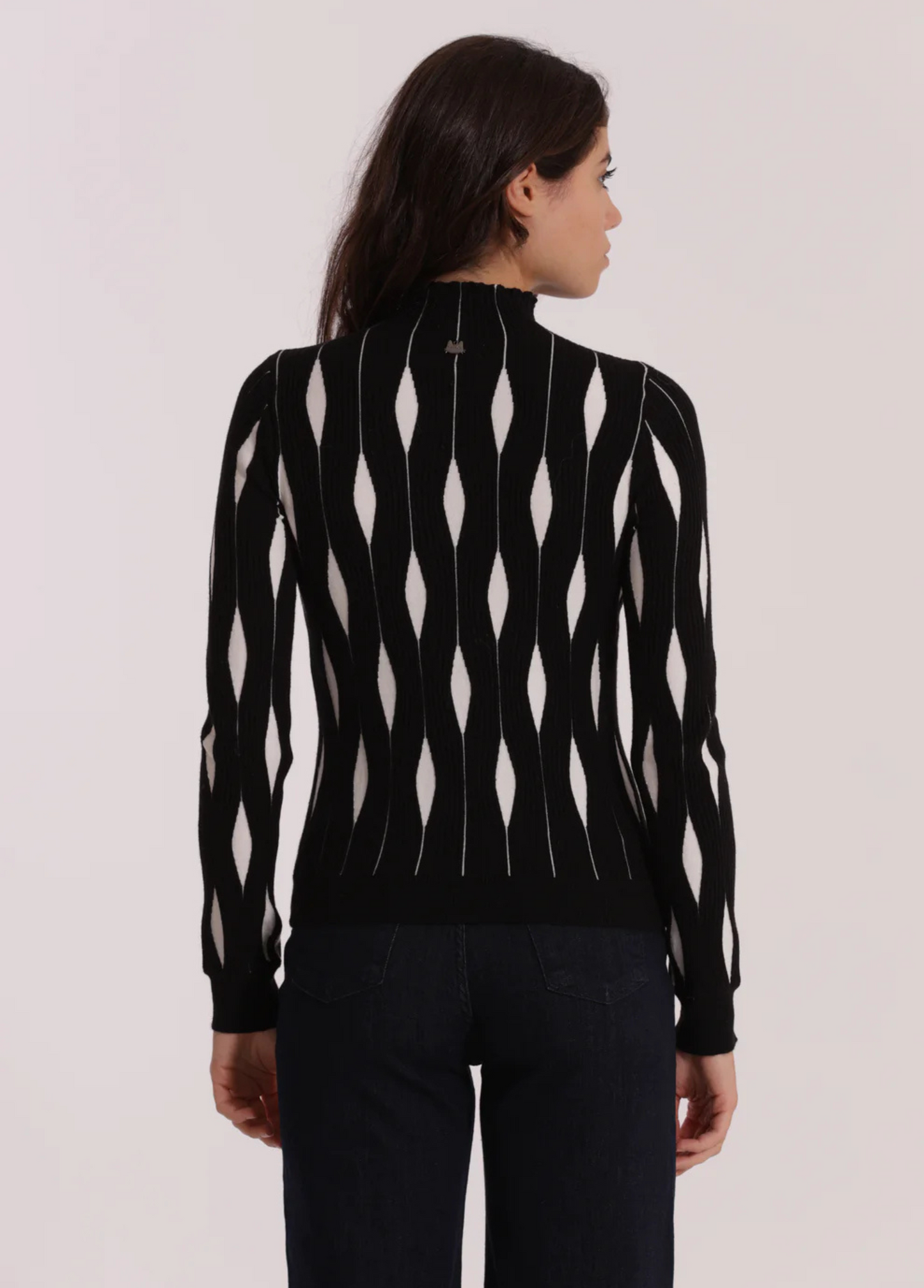 CAMISOLA CANELADA COM PADRÃO - MIMI MUA