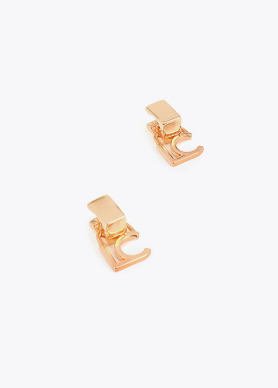 BRINCOS MINIMALISTAS DOURADOS COM LC - LOLA CASADEMUNT