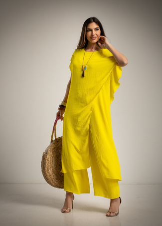 CONJUNTO 2 PEÇAS COM CORTE ASSIMÉTRICO DIAGONAL - ALIBY