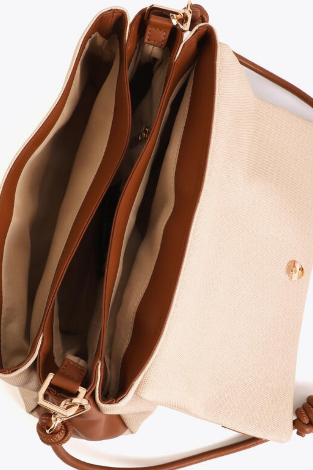 MALA TECIDO COM CAMEL EM COURO SINTÉTICO - LOLA CASADEMUNT