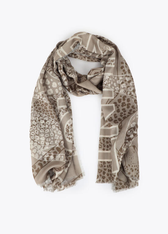 ECHARPE ANIMAL PRINT EM TONS DE BEGE - LOLA CASADEMUNT