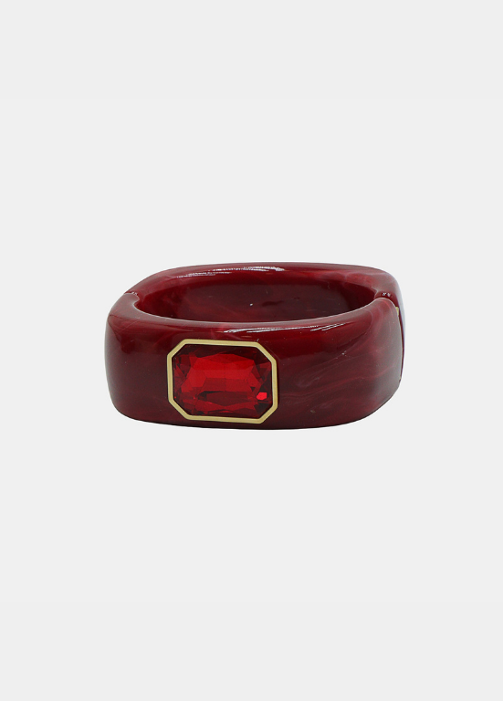 PULSEIRA EM ACRÍLICO COM PEDRA BRILHANTE NO TOPO - ALIBY