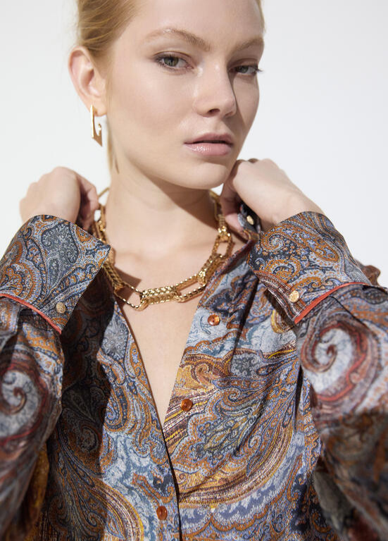 CAMISA COM ESTAMPADO PAISLEY MULTICOLOR MAITE - LOLA CASADEMUNT